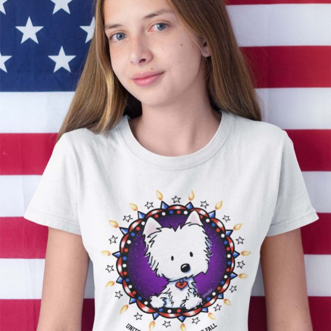 4JUILLET USA Westie T-Shirt (Créateur téléchargé)
