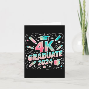 4k Absolvent 2024 lustiger 4k Kindergarten-Abschlu Karte