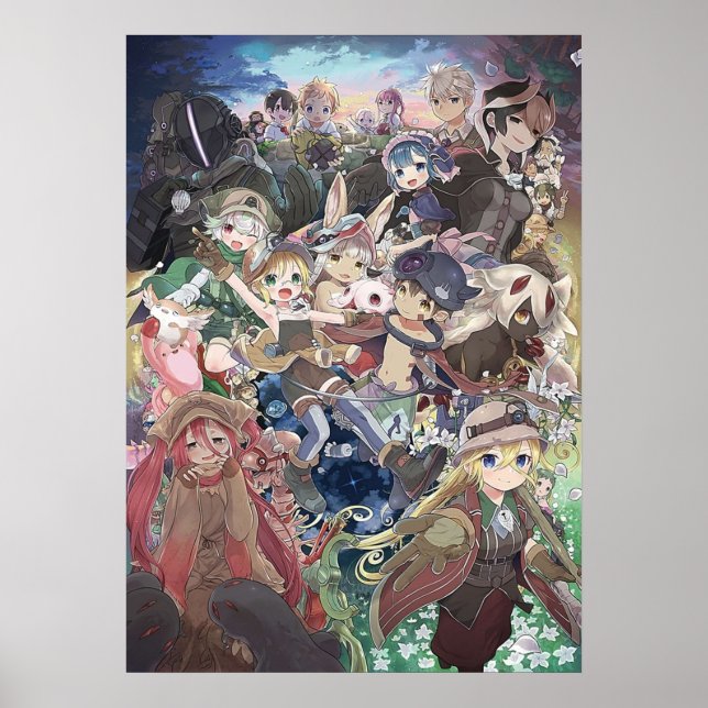 4K Riko Reg und Zeichen in Made in Abyss Poster (Vorne)