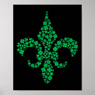 4leaf Lucky Herren New Orleans Nola St. Patrick's Poster