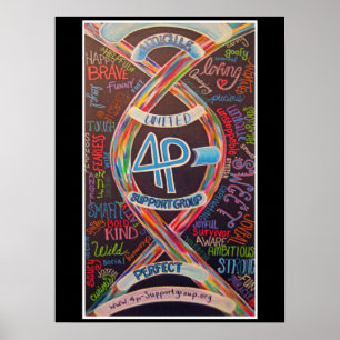 4p- Affiche de collage de mot