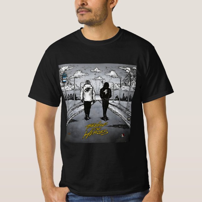4pf klassisches Schwarz T-Shirt (Vorderseite)