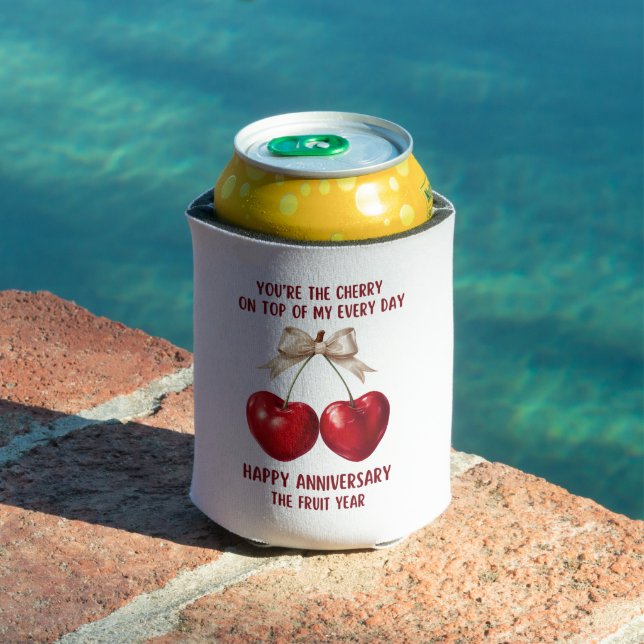 4th Anniversary Card, Fruit Anniversary Ornament Dosenkühler (In Situ Pool)