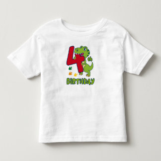 4th birthday dinosaur  kleinkind t-shirt