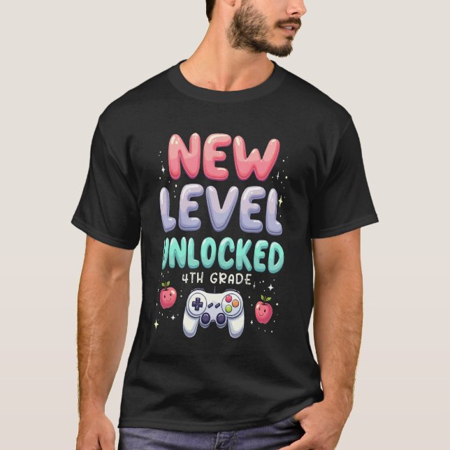 4th Grade Back to School Gamer T-Shirt (Vorderseite)
