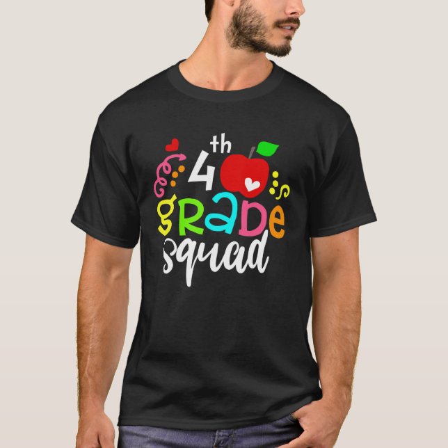 4th Grade Squad Fourth Grade Team Back To School T-Shirt (Vorderseite)