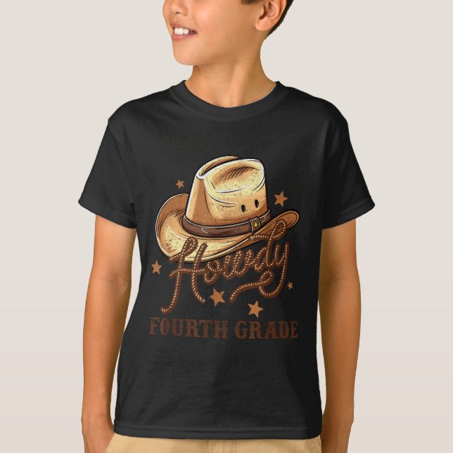 4th Grade Teacher Rodeo Country Western Howdy Four T-Shirt (Vorderseite)