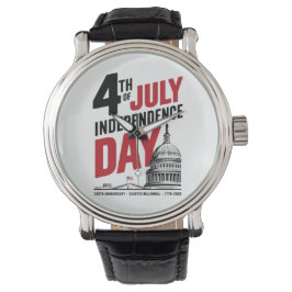 4th of July 250th Anniversary Independence Day Armbanduhr