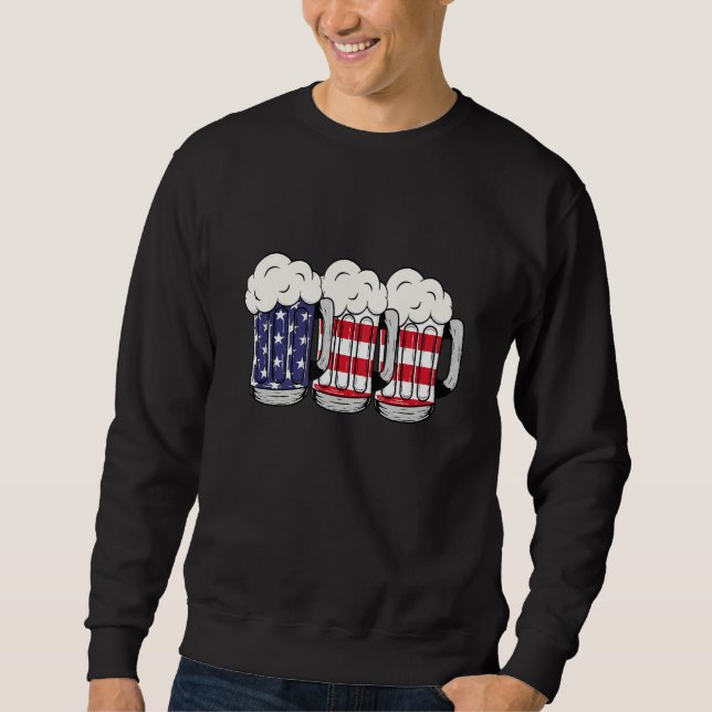 4th Of July  American Flag Patriotic Alcoholic Sweatshirt (Vorderseite)
