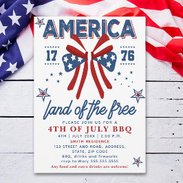 4th of July BBQ - America Land of the Free Einladung