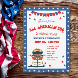 4th of July BBQ Party – ALL AMERICAN BBQ Einladung