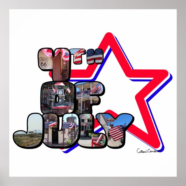 4th Of July Big Letter Star Poster (Vorne)
