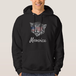 4th of July Cat Meowica Independence Day Patriot U Hoodie