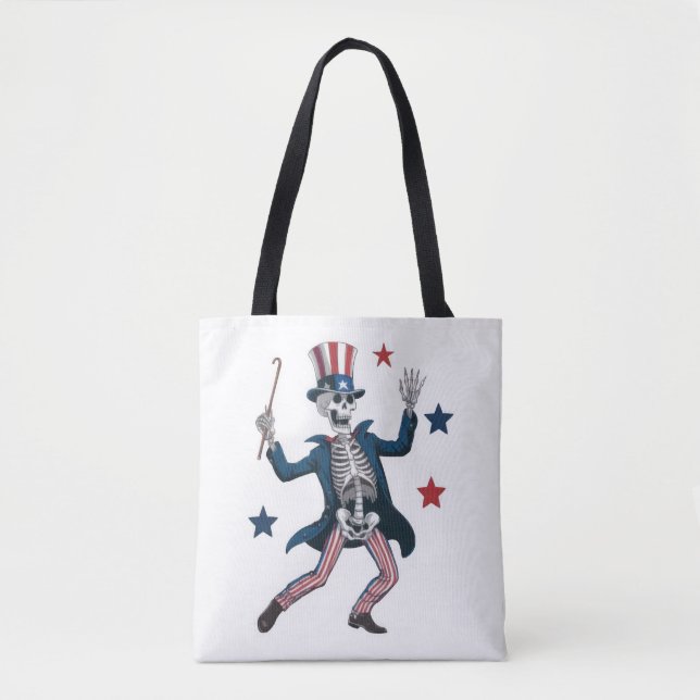 4th of July Dancing Skeleton Tasche (Vorderseite)