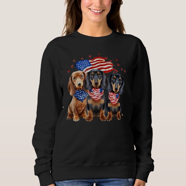 4th Of July Dog Sweatshirt (Vorderseite)