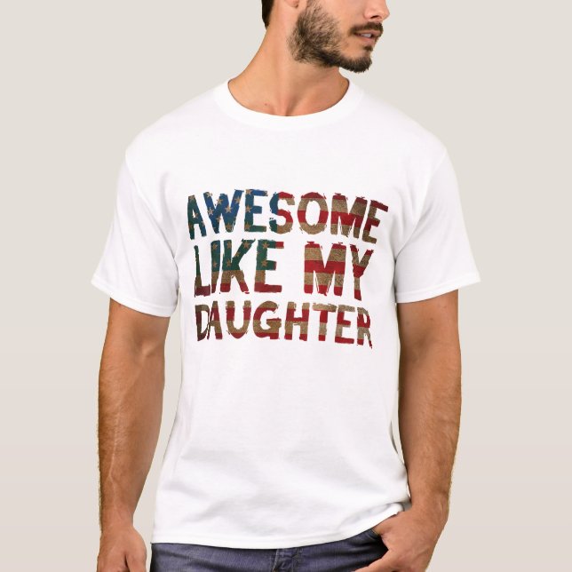 4th Of July Father's Day Dad Gift - Awesome Like M T-Shirt (Vorderseite)