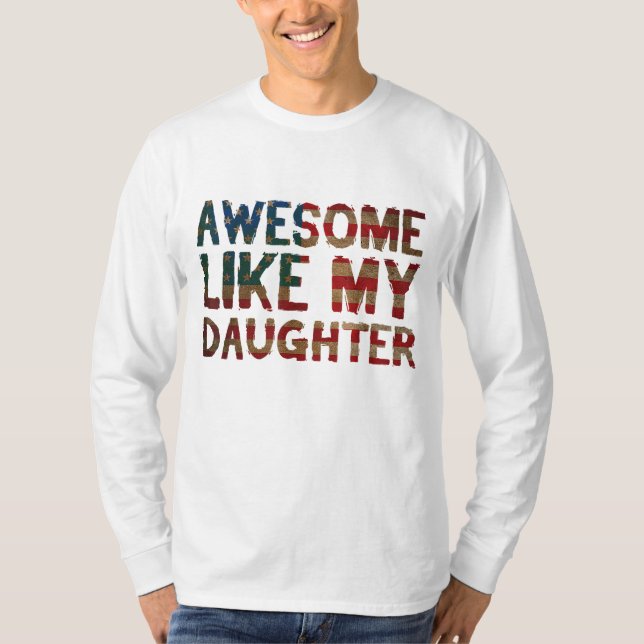 4th Of July Father's Day Dad Gift - Awesome Like M T-Shirt (Vorderseite)