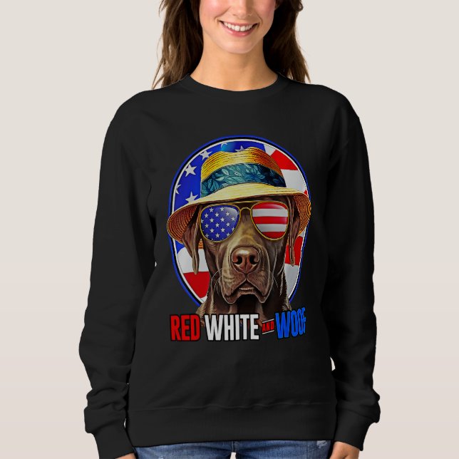 4th of July  for Men Dog 4th of July 4th Sweatshirt (Vorderseite)