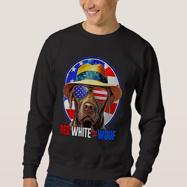 4th of July  for men  July 4th  for men dog Sweatshirt (Vorderseite)