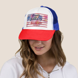4th of July Happy Birthday America USA 250th Truckerkappe