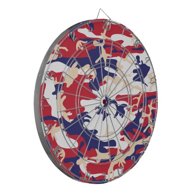 4th of July, Independence day, Camouflage Beige Dartscheibe (Vorderseite Links)