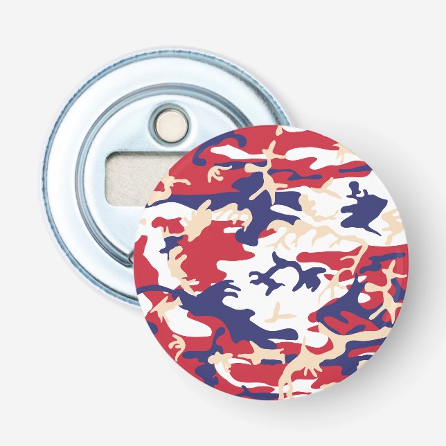 4th of July, Independence day, Camouflage Beige Flaschenöffner (Vorderseite)