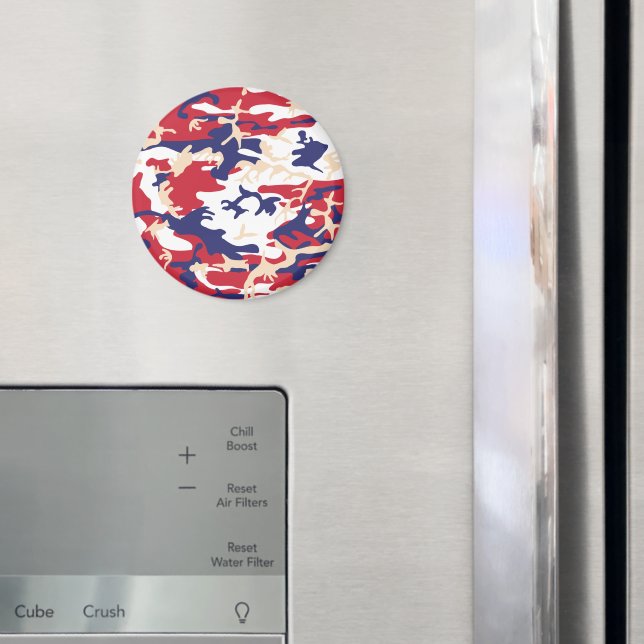 4th of July, Independence day, Camouflage Beige Magnet (In Situ (Kühlschrank))