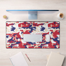 4th of July, Independence day, Camouflage Beige Schreibtischunterlage