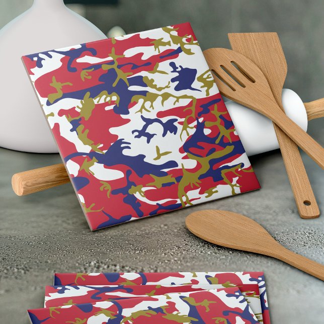 4th of July, Independence day, Camouflage Gold Fliese (Von Creator hochgeladen)