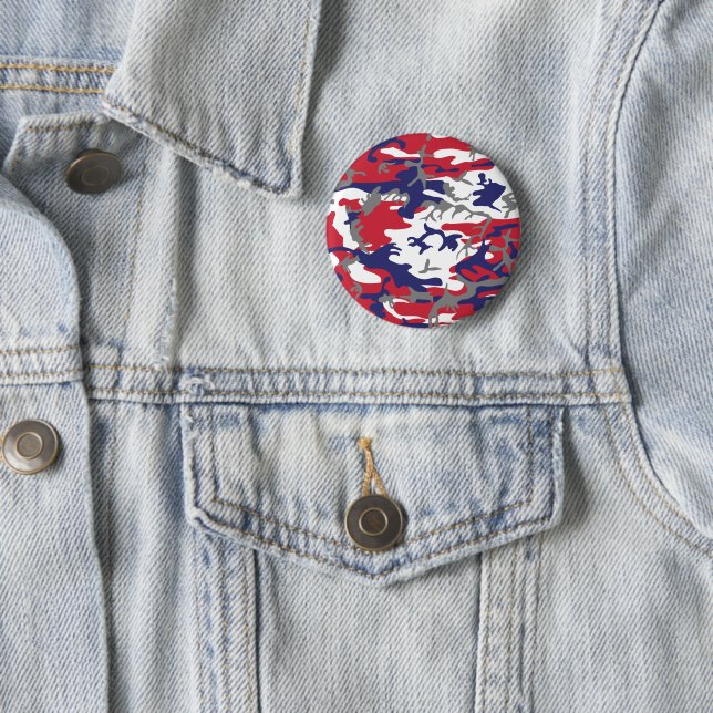 4th of July, Independence day, Camouflage Gray Button (Beispiel)