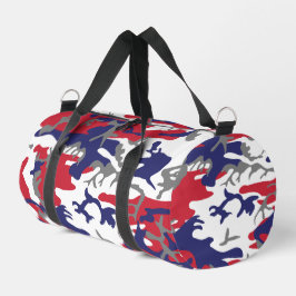 4th of July, Independence day, Camouflage Gray Duffle Bag
