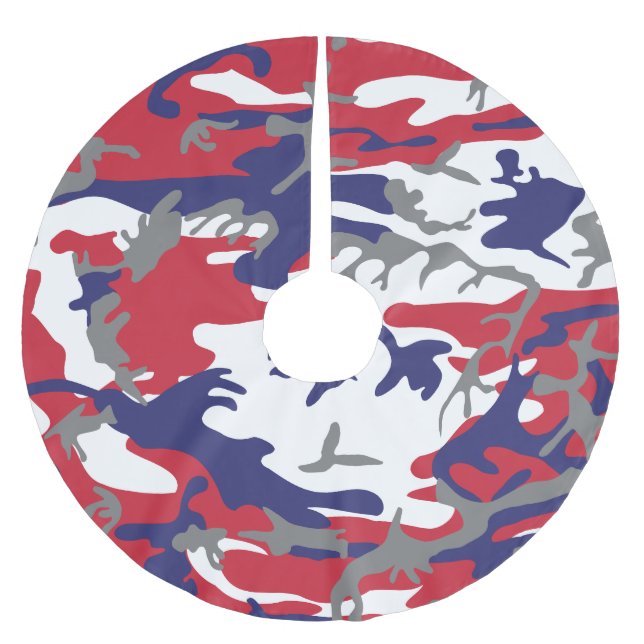 4th of July, Independence day, Camouflage Gray Polyester Weihnachtsbaumdecke (Vorderseite)