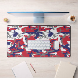 4th of July, Independence day, Camouflage Gray Schreibtischunterlage