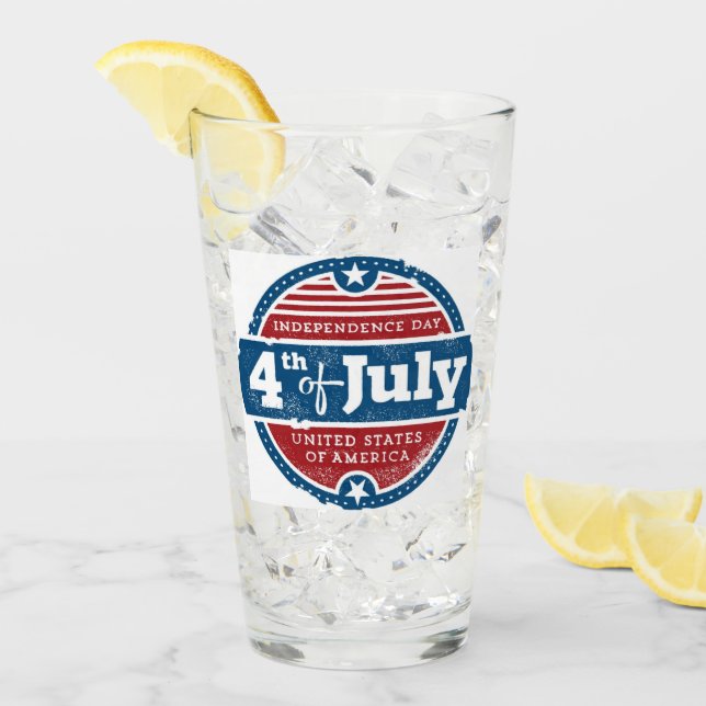 4th of july independence day glas (Vorderseite Ice)