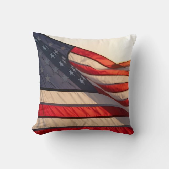 4th of july independence day wavin flag kissen (Vorderseite)