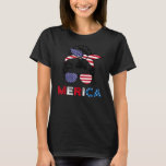 4th of July Merica Sungasse Ordy Mom Life T-Shirt<br><div class="desc">4th of July Merica Sungasse Ordy Mom Life Messy bun Gift. Perfect gift for your dad,  mom,  dad,  men,  women,  friend and family members on Thanksgiving Day,  Christmas Day,  Mothers Day,  Fathers Day,  4th of July,  1776 Independent Day,  Veterans Day,  Halloween Day,  Patrick's Day</div>