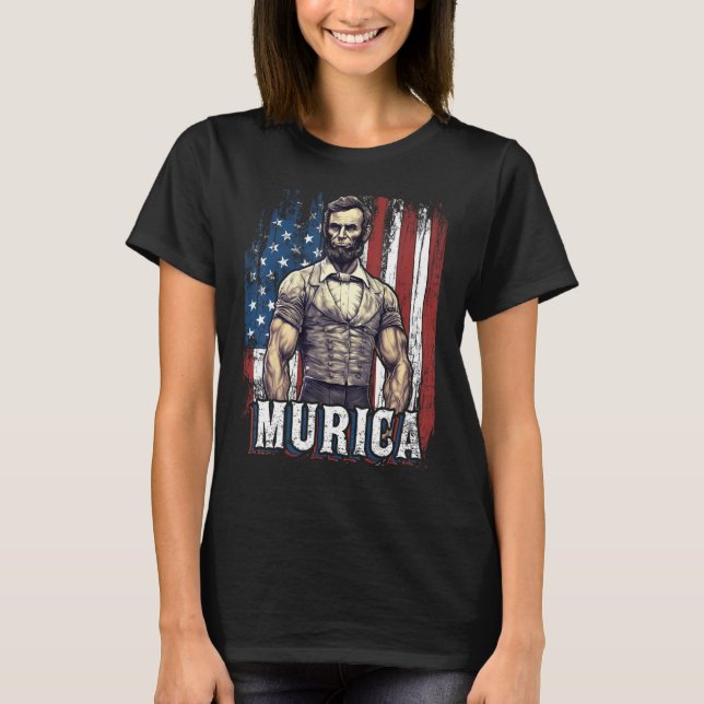 4th of July Patriotic  Abraham Lincoln Graphic Jul T-Shirt (Vorderseite)