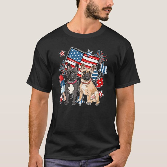 4th Of July Pitbull Dog Independence Day Patriotic T-Shirt (Vorderseite)