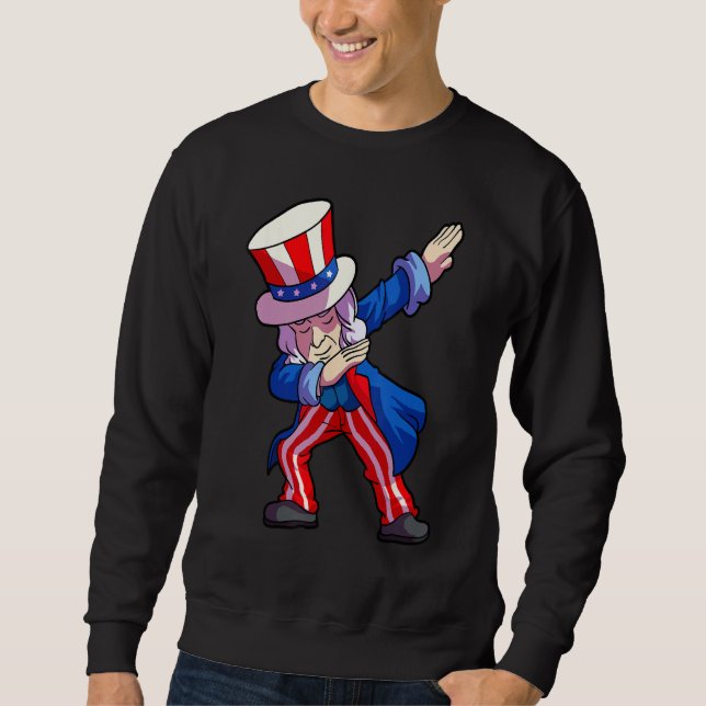 4th of July Shirt For Kids Dabbing Sam Uncle Boys  (Vorderseite)