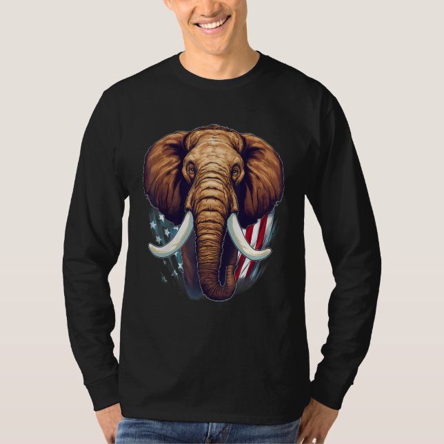 4th Of July US Flag Mammoth T-Shirt (Vorderseite)