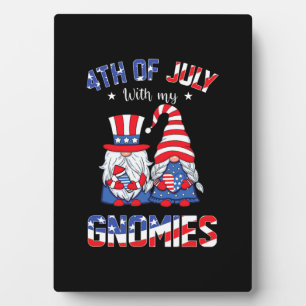 4th Of July With My Gnomies Patriotic Gnome Fotoplatte