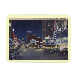 4th und Pike, Seattle, Washington Vintage Magnet