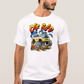 4WD weg von der Straßen-Cartoon-Karikatur T-Shirt