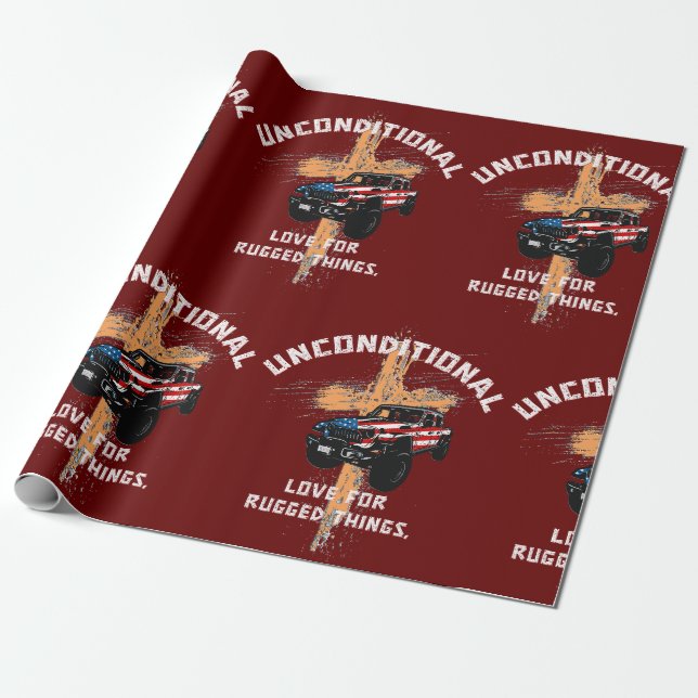 4x4 Outdoor-Enthusiasten rauschende Dinge Geschenkpapier (Ungerollt)