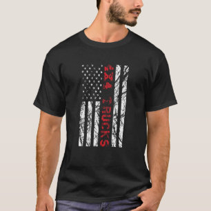 4x4 Trucks, amerikanische Flagge T-Shirt