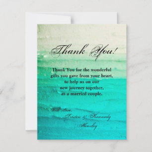 4x5 Carte de remerciements PLAT Ombre bleu Froid