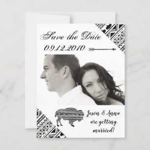 4x5 Enregistrer la carte de date Boho Buffalo Trib