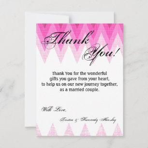4x5 FLAT Danke Card Ombre Pink Zickzack