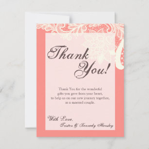 4x5 FLAT Dankeskarten im Vintage-Victorian-Stil mi Dankeskarte