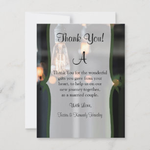 4x5 FLAT Vielen Dank Card Country Light Bulbs Dankeskarte